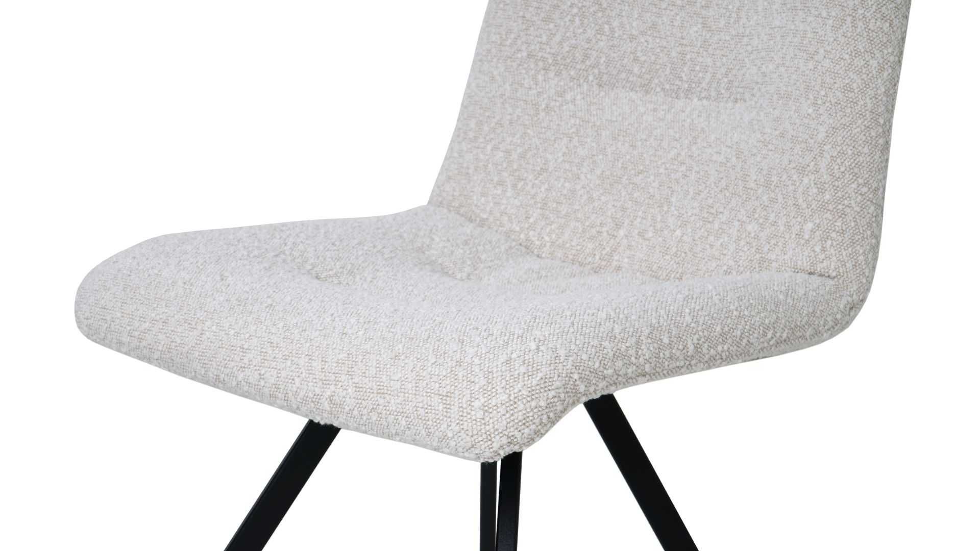 Krzesło Falco krzesło w tkaninie boucle Ascot Pearl