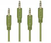 2X Kabel Jack 3,5mm Mini Jack - Jack 3,5mm GOLD Slim Flexi Hama ZESTAW