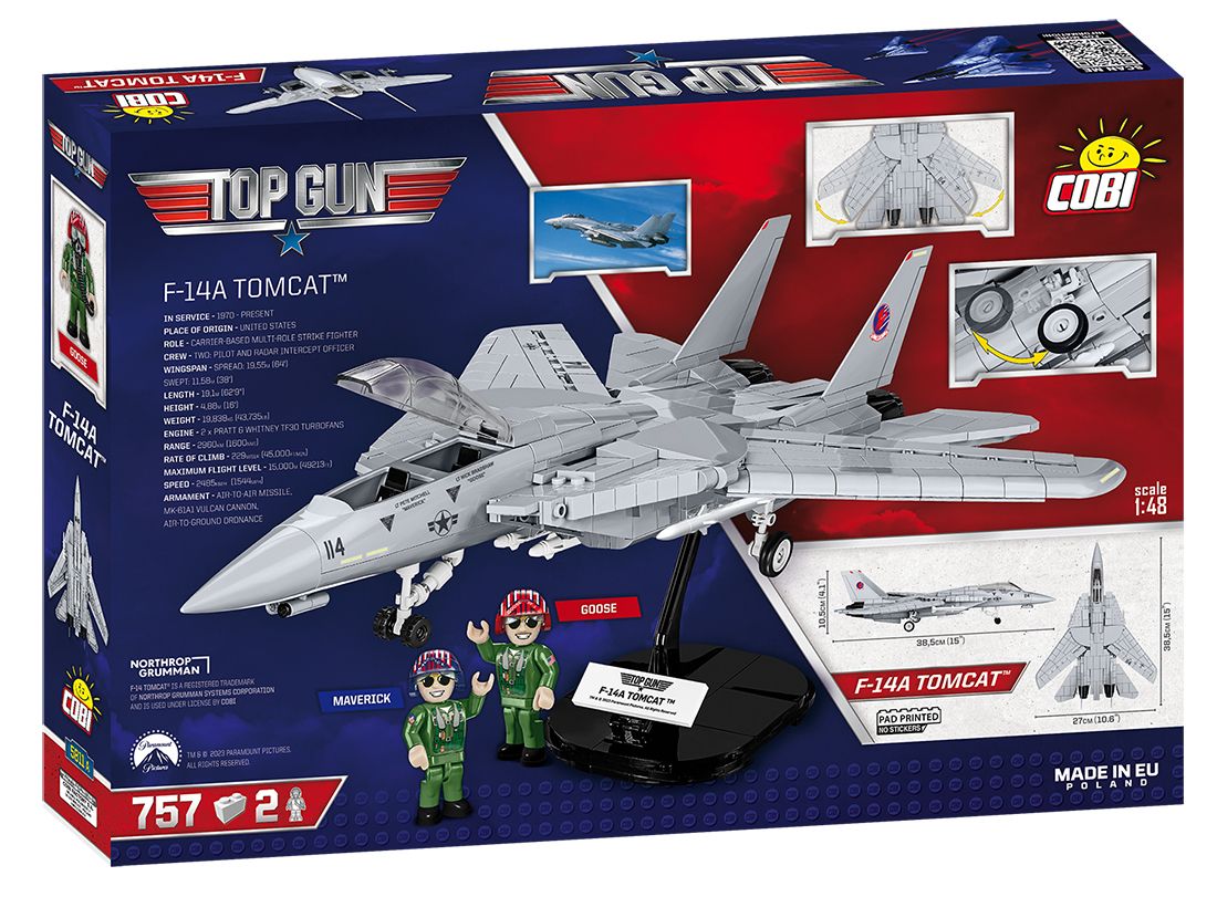 Klocki Cobi 5811A Samolot Myśliwiec F-14A Tomcat Top Gun 757 El.