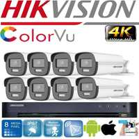 HIKVISION CCTV 8MP POC DVR 247 BULLET  kamery z dekoderem