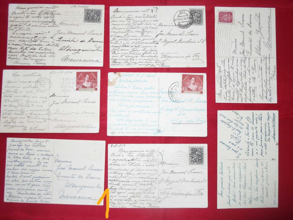 Postais antigos dos anos 50