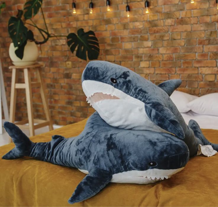 Большая Акула из Икеа 140 см игрушка обнимашка shark ikea опт