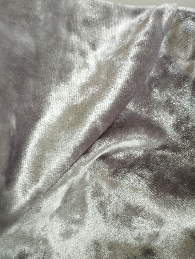 122cm srebrna welurowa bluzka, bluzeczka