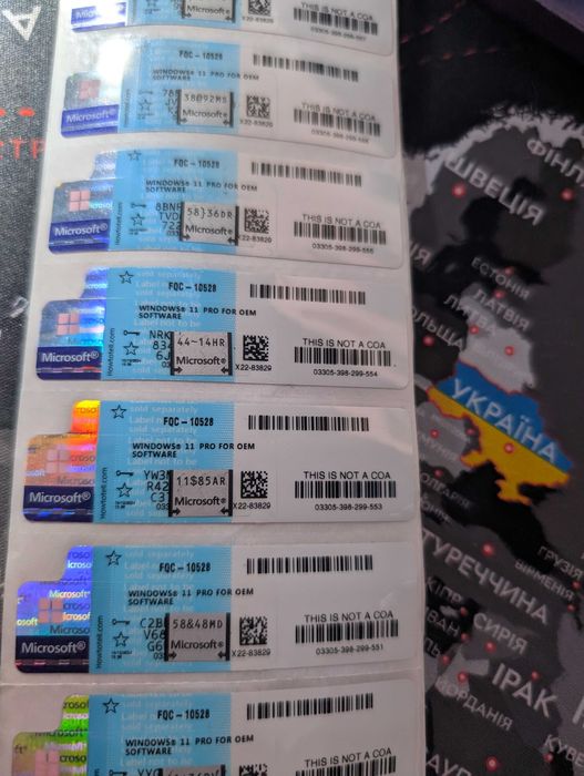Sticker Windows 11 PRO OEM Стикер / Стікер Віндовс 11 Про ОЕМ Ліцензія