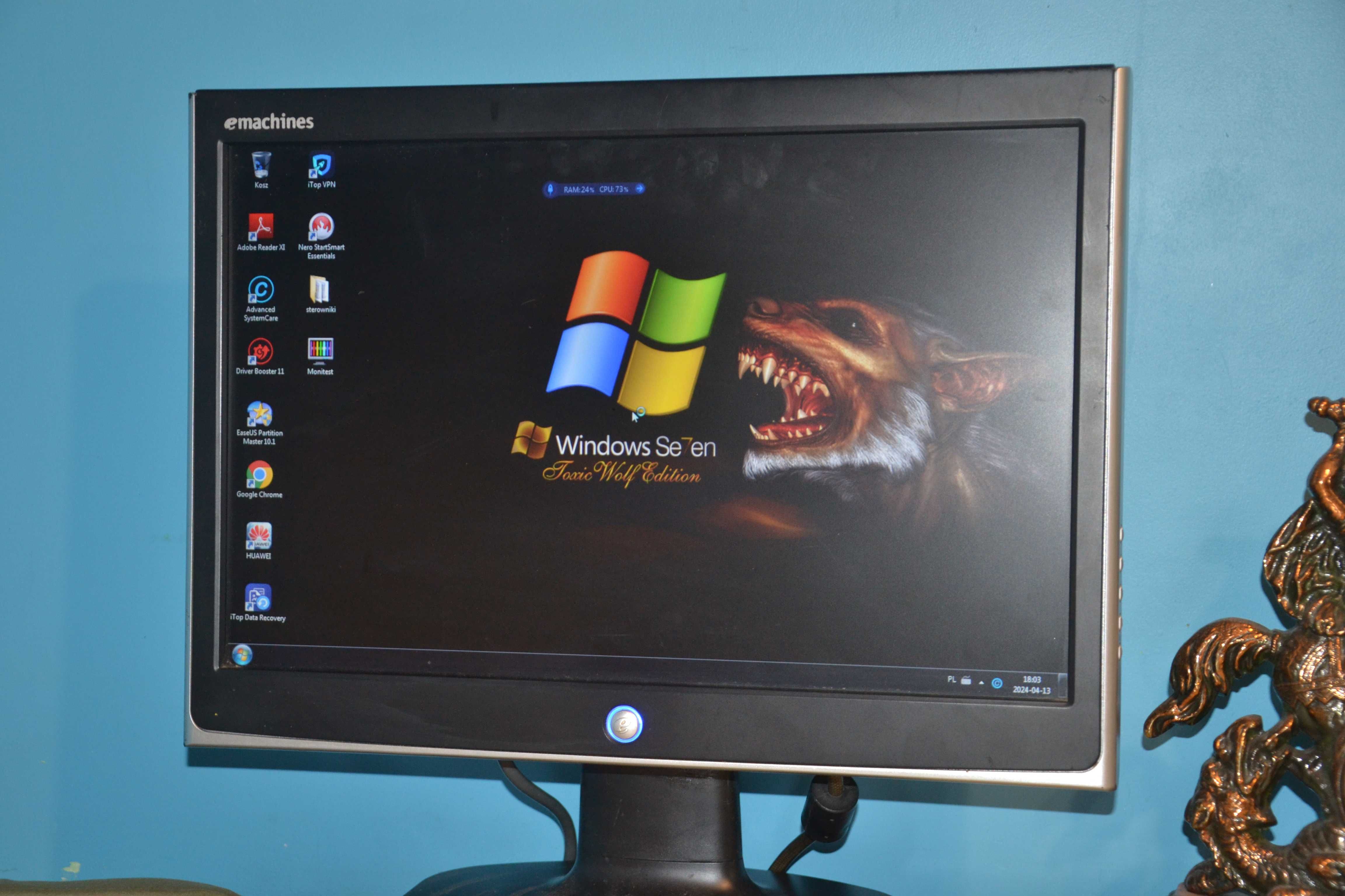 Monitor lcd Emachines 17 cali