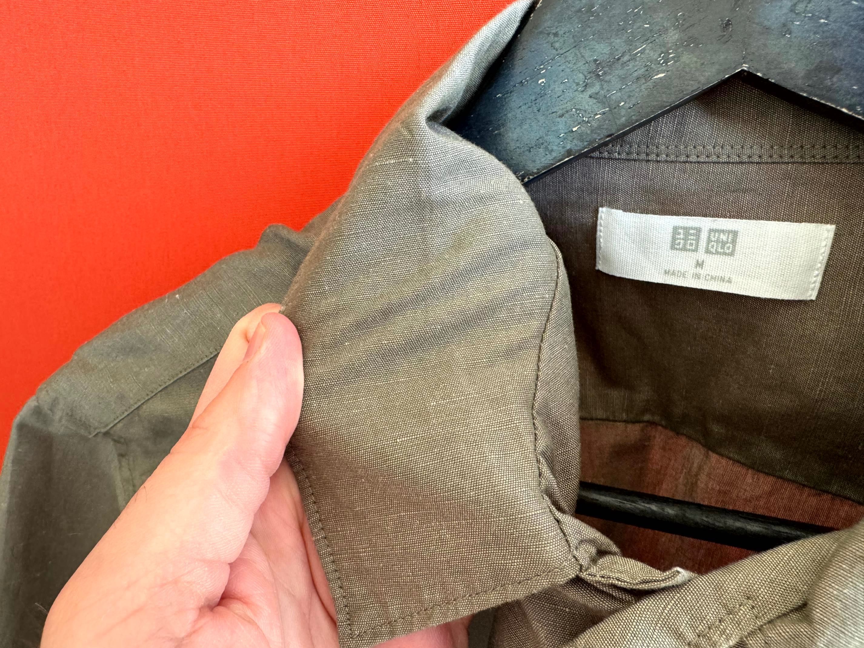 Uniqlo чоловіча літня сорочка рубашка з коротким рукавом розмір L
