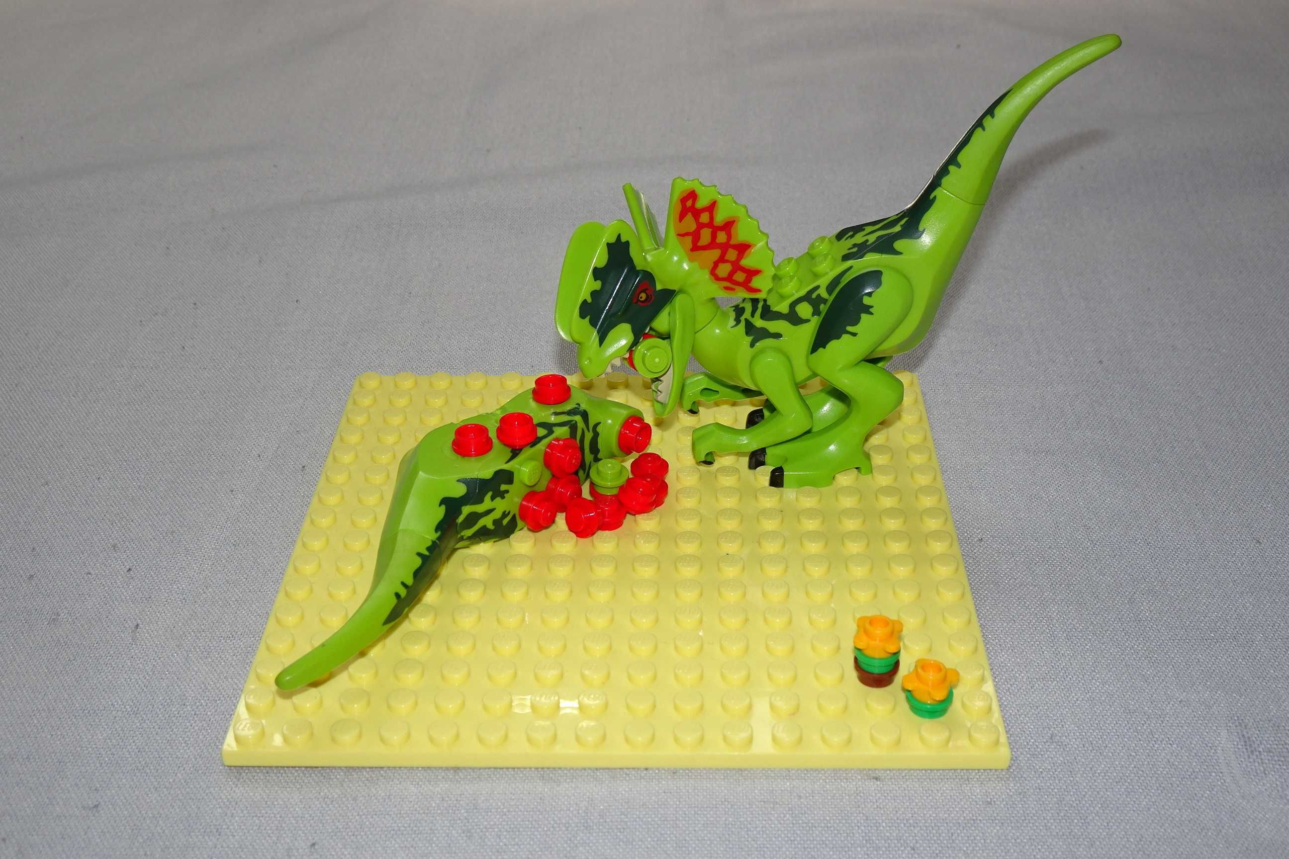 LEGO Dinozaur figurka Dilo01 park jurajski + drugi uszkodzony korpus