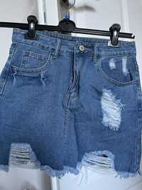 Krótka spódniczka jeansowa Shein r. S