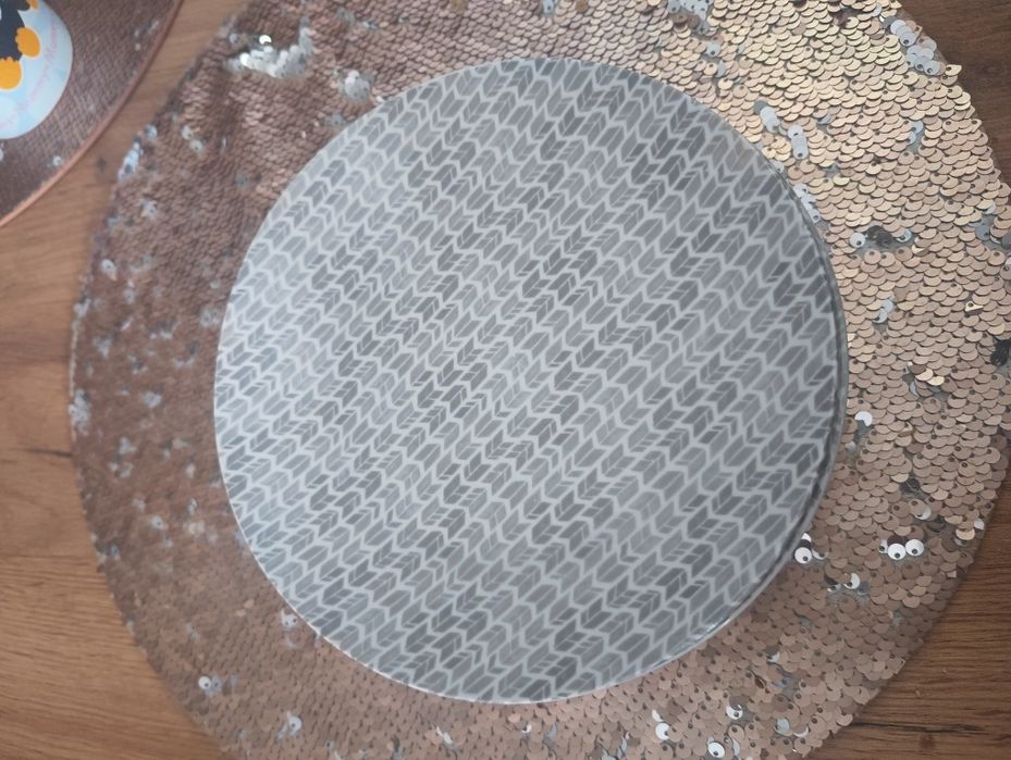 Talerze deserowe actuel szaro-białe 19 cm 6 szt