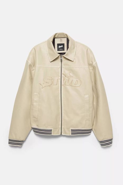 Куртка зі штучної шкіри з вишитим логотипом STWD s l