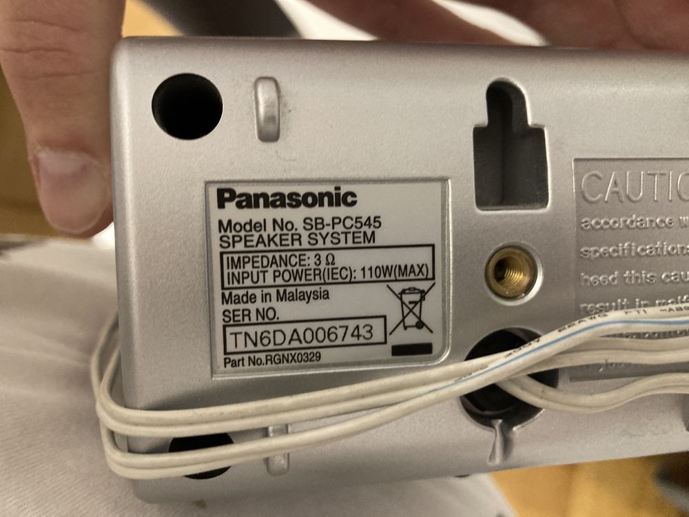 Głośniki panasonic x3, subwoofer