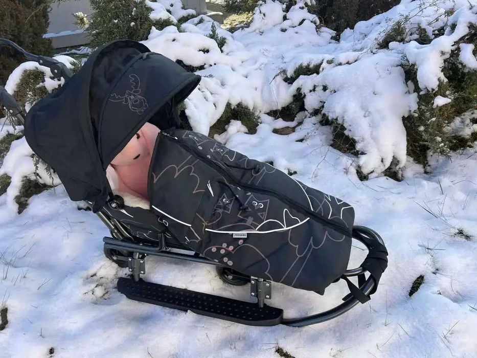 Санки VIP сани з колесами Rasper Delux Prampol 7w1 повний комплект