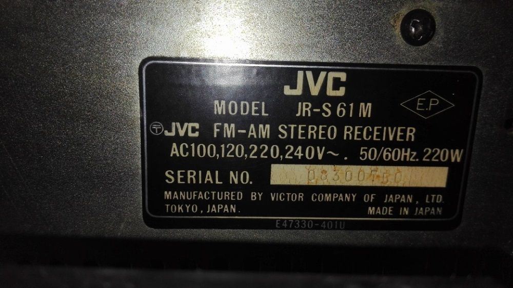 JVC JR-S61M Receiver C/ Wooden case