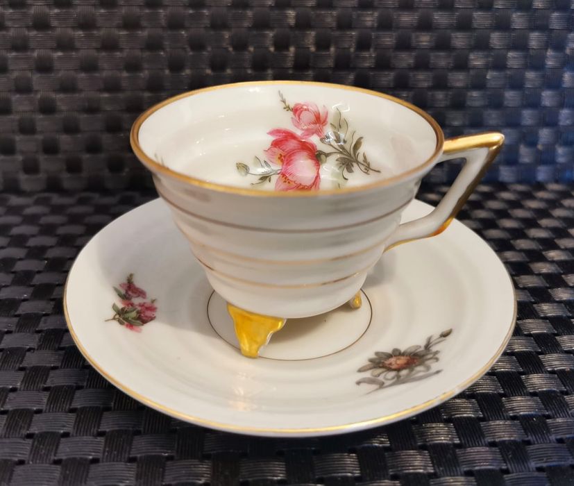 Porcelana TURYNGIA Filiżanka DIO Mokka Złocona Kolekcjonerska