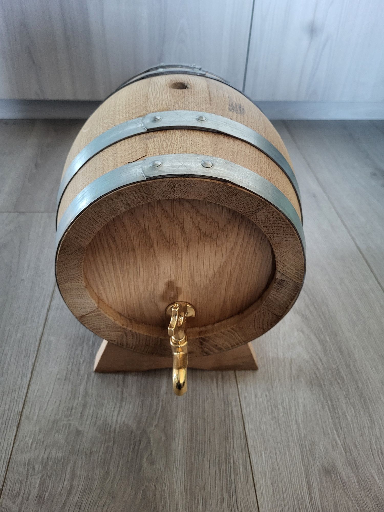 Beczka, beczułka, antałek na alkohol, bimber wiejski stół 3l