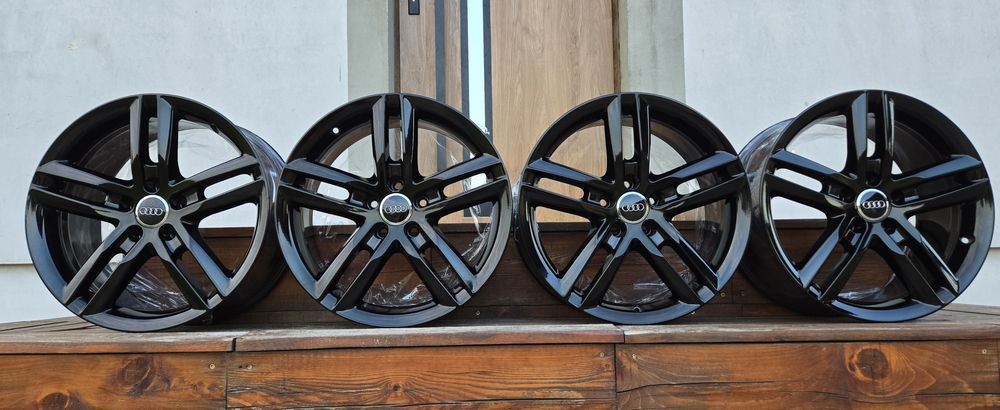 18 5x112 OEM AUDI S-line a4 b8 b9 a5 a6 c7 c8 a7 a8 q3 q5 czarny piano