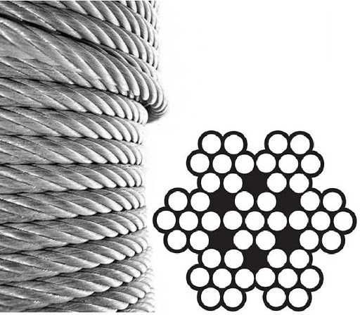 Канат сталевий в асортименті від 0,8 мм до 40 мм