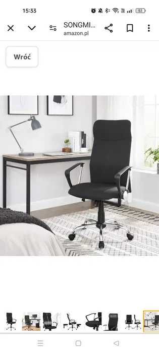 Krzesło biurowe Songmics