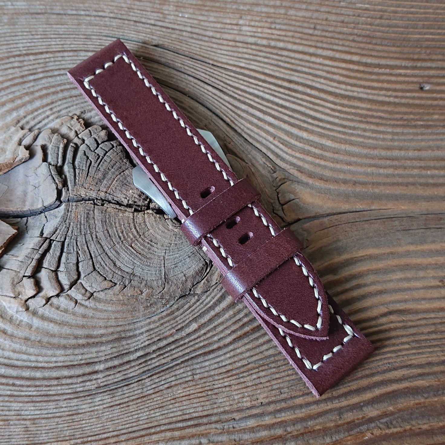 Pasek do zegarka Panerai 22 ręcznie robiony skóra naturalna handmade