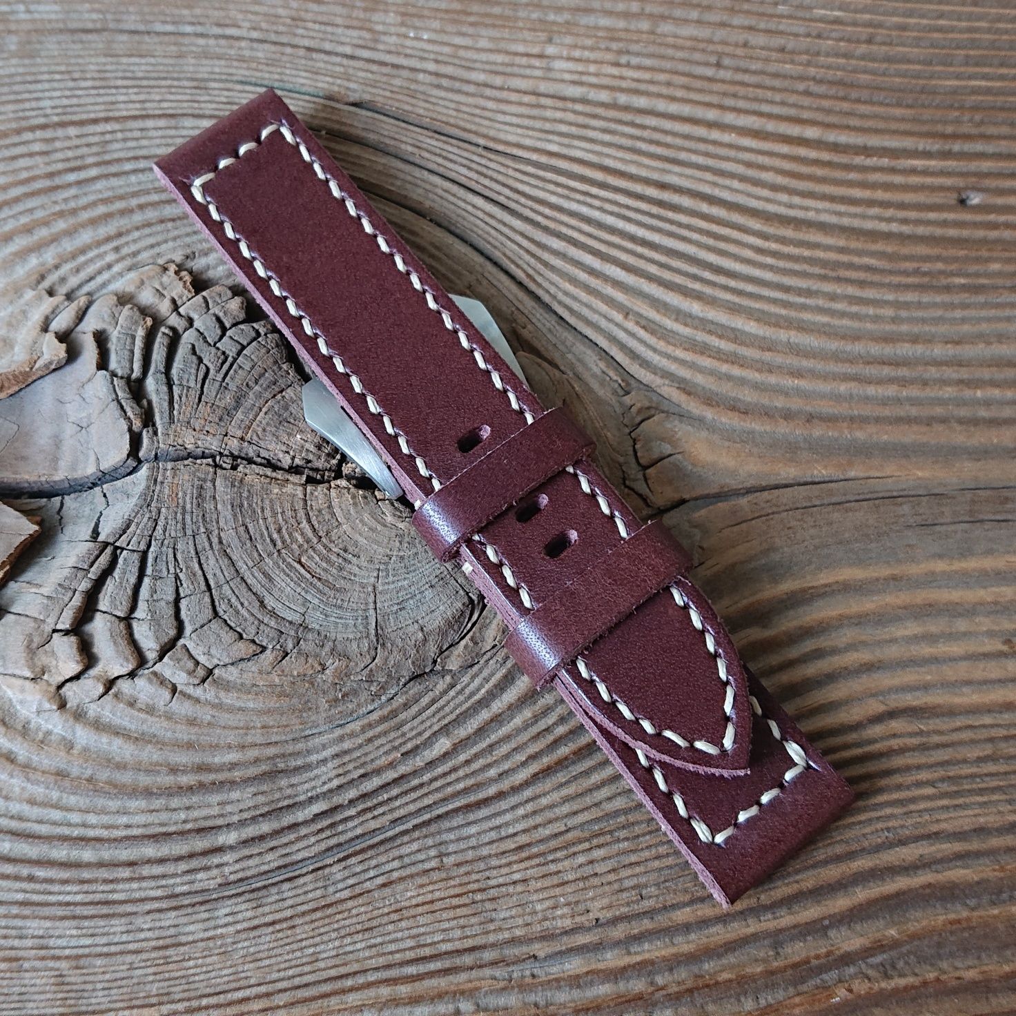 Pasek do zegarka Panerai 22 ręcznie robiony skóra naturalna handmade