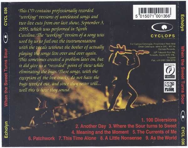 Echolyn cd  When The Sweet Turns Sour    prog rock super