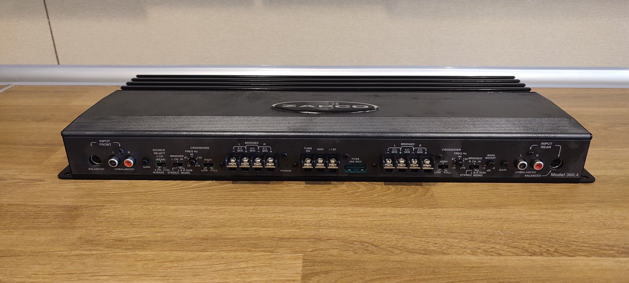 Wzmacniacz Zapco 360.4 hi end oldschool 4 kanały 2 kanały
