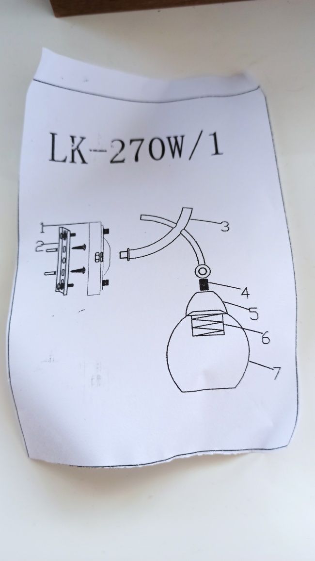 Настінний світильник бра Brille LK-270W/E14 для дому, готелю, ресторан