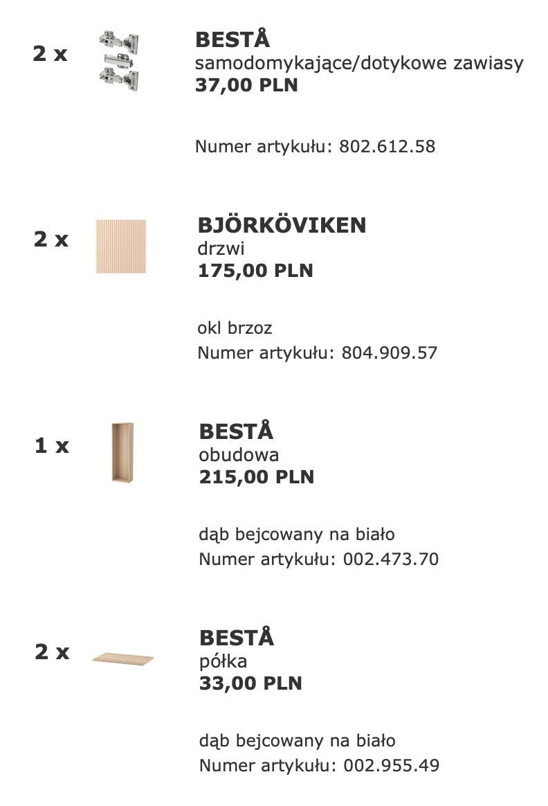 Szafa ikea BJÖRKÖVIKEN Bestå