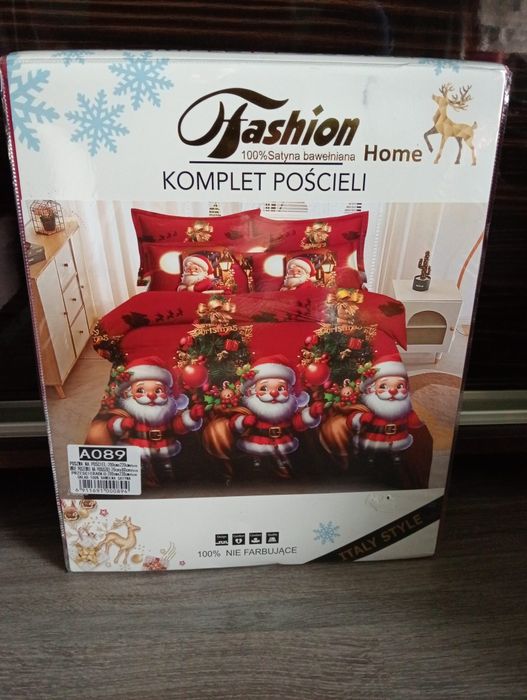 Komplet pościeli Świątecznej Fashion z prześcieradłem rozmiar 200/220