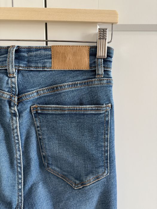 Spodnie jeansowe jasne jasnoniebieskie skinny wysoki stan Zara S/M
