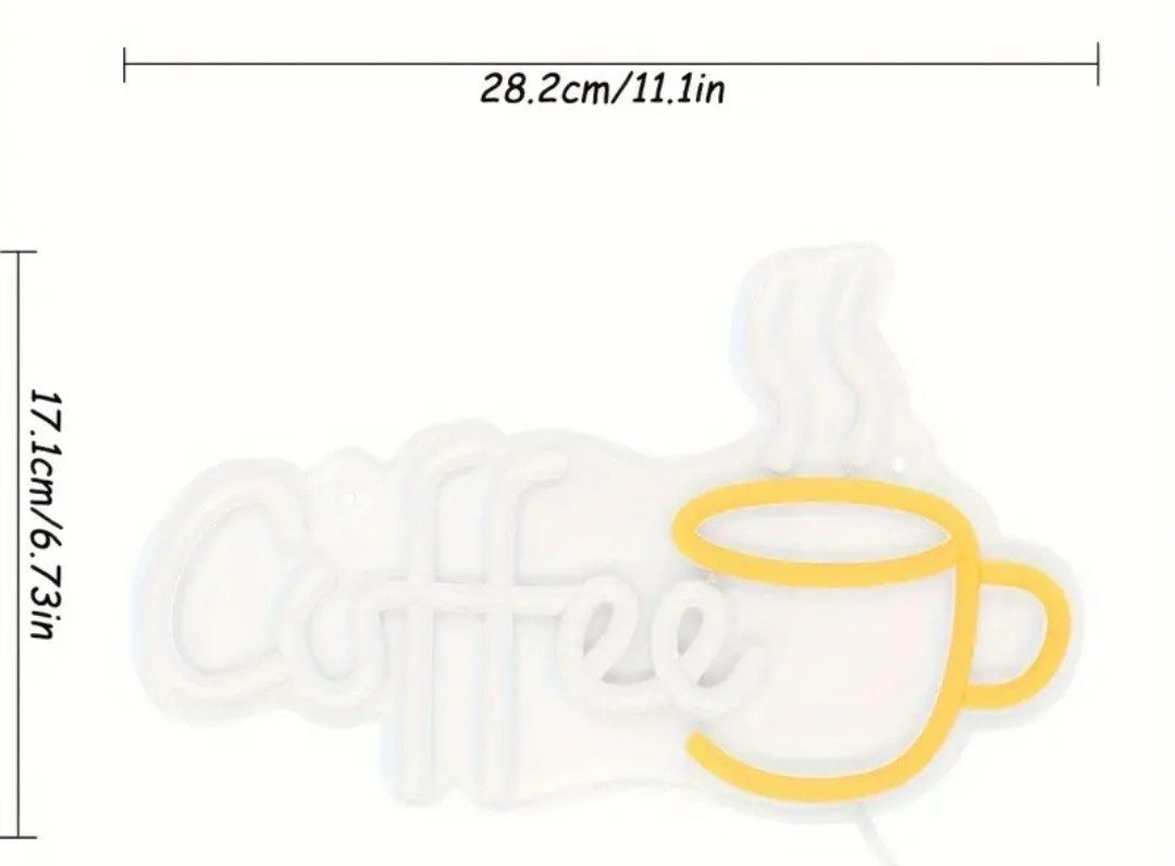 Вывеска Coffee кава led світлодіодна