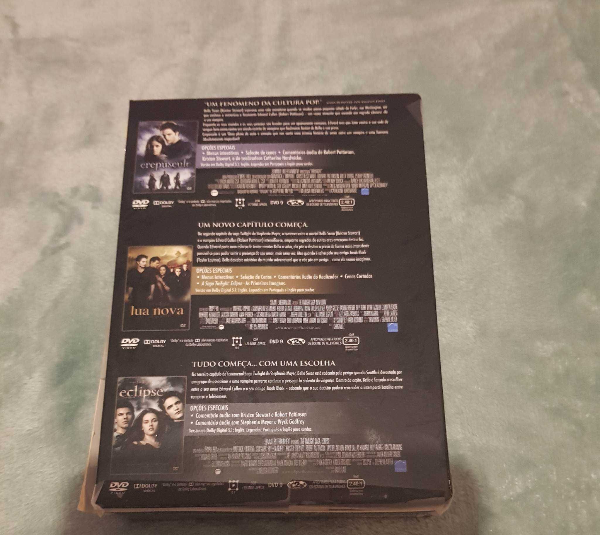 Conjunto de 3 DVDS da Saga Twilight