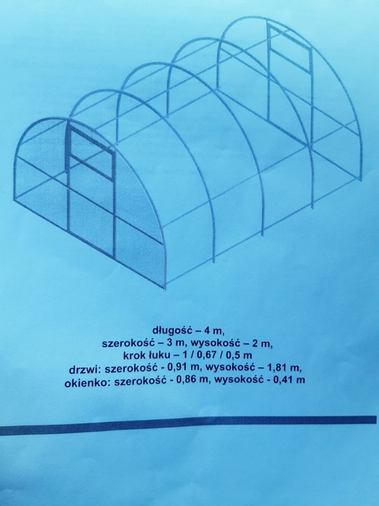 Szklarnia z poliwęglanu 4x 3 m