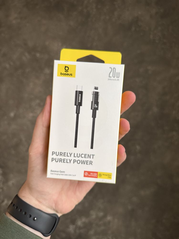 Кабель Baseus Gem Fast-Charging Data Cable Type-C to Lightning 20W 2m