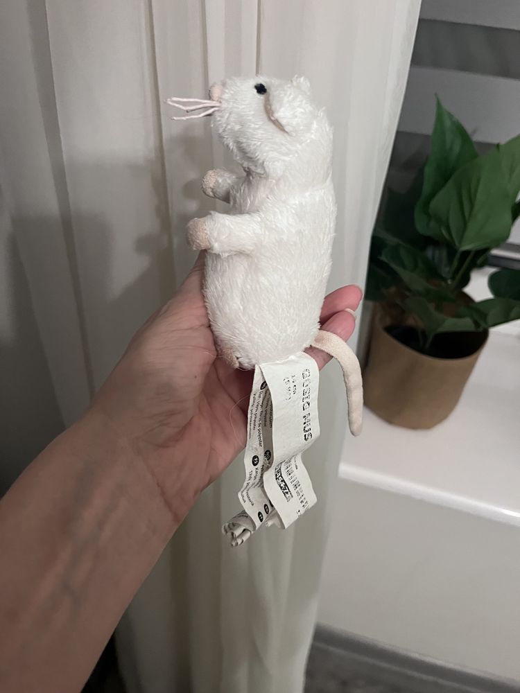 Ikea gosig mus myszka mysz biała plusxsk maskotka
