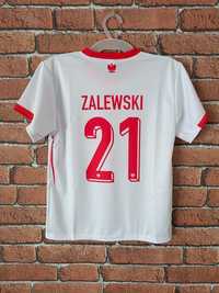 Koszulka piłkarska dziecięca Polska Zalewski rozm. 128