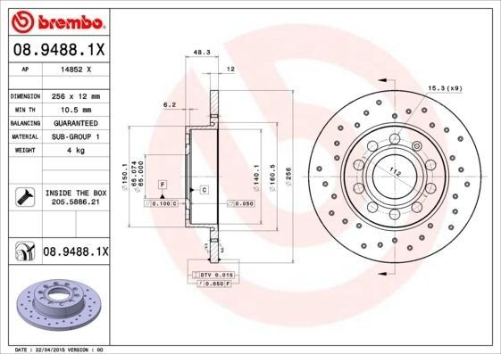 Discos de travão Brembo