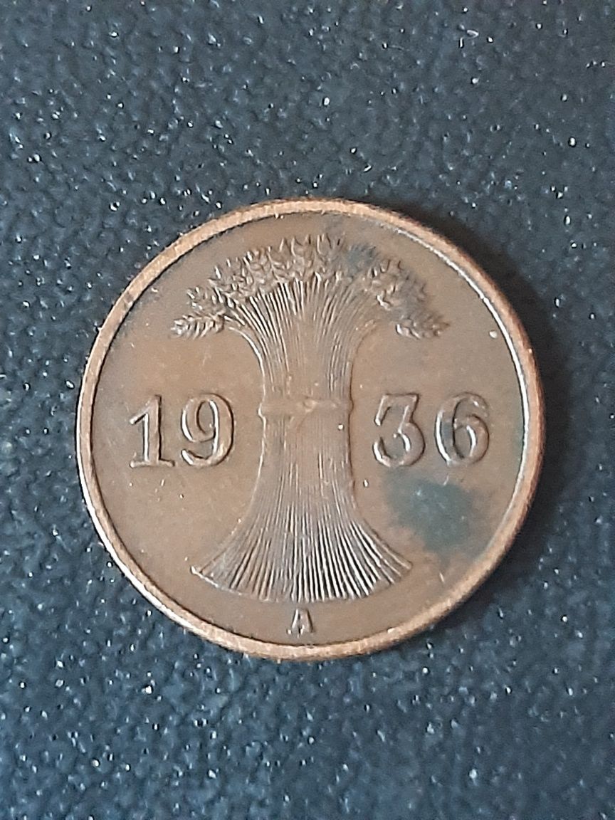 1 пфенниг 1936 года.