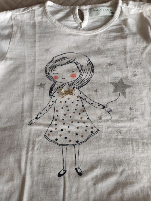 Komplet świąteczny spódniczka, bluzka r. 128cm