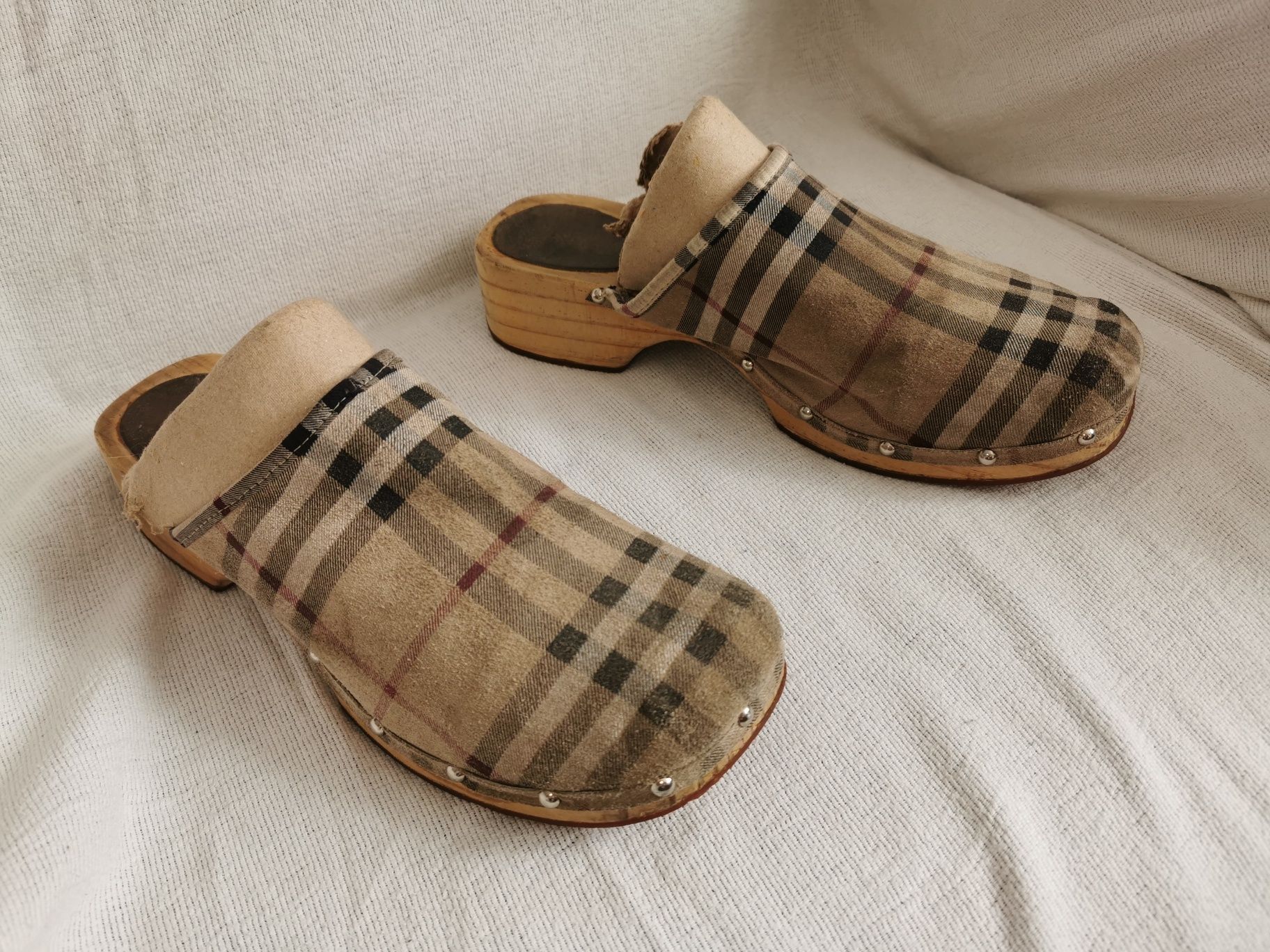 Burberry Clog Woden chodaki drewniaki Oryginalne 41