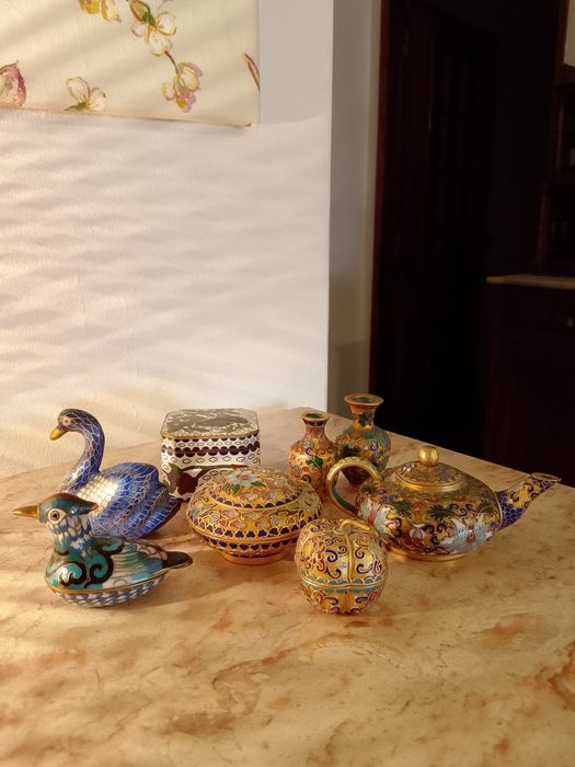 Lote de peças Cloisonné