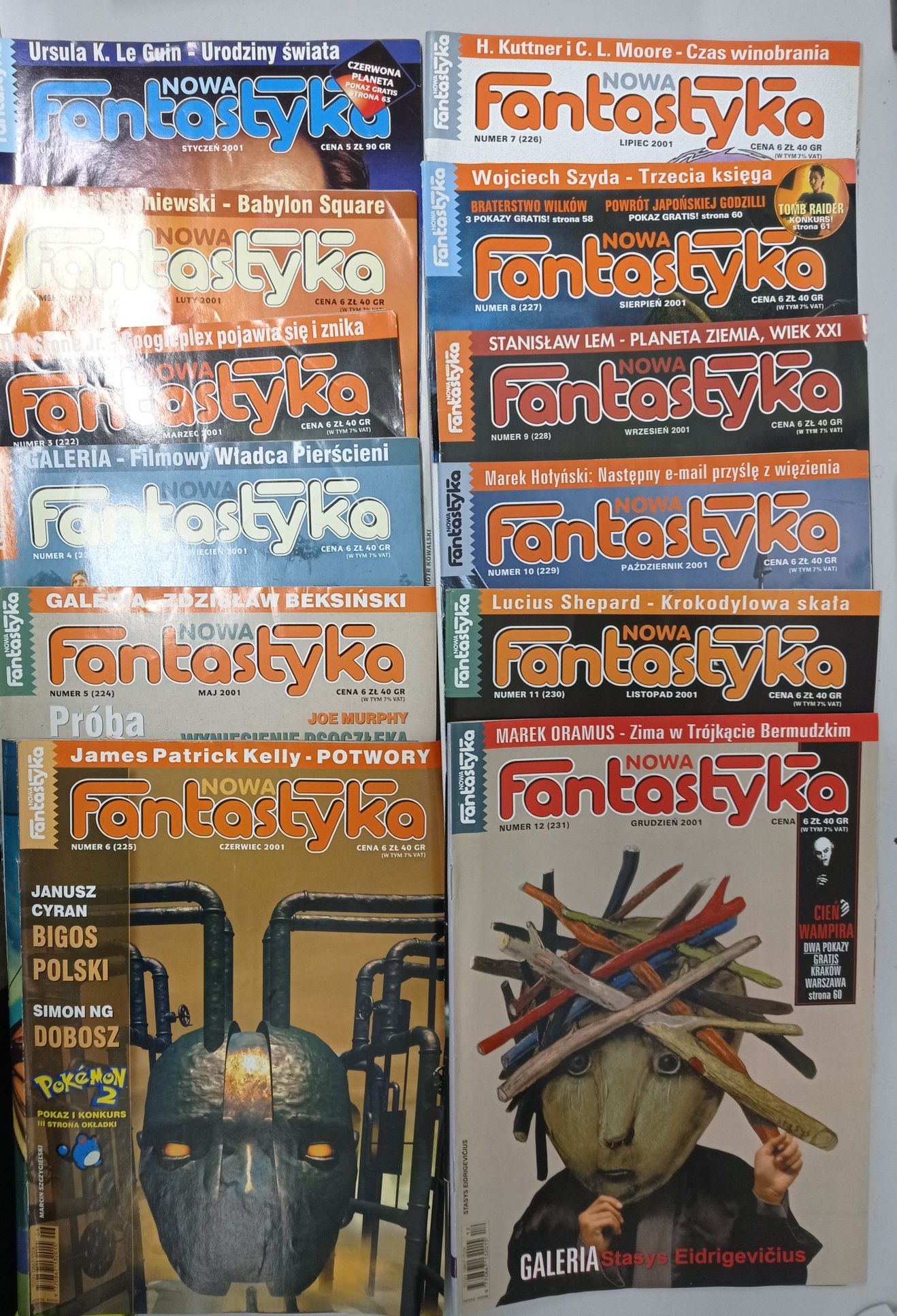 Czasopismo fantastyka rocznik 2001