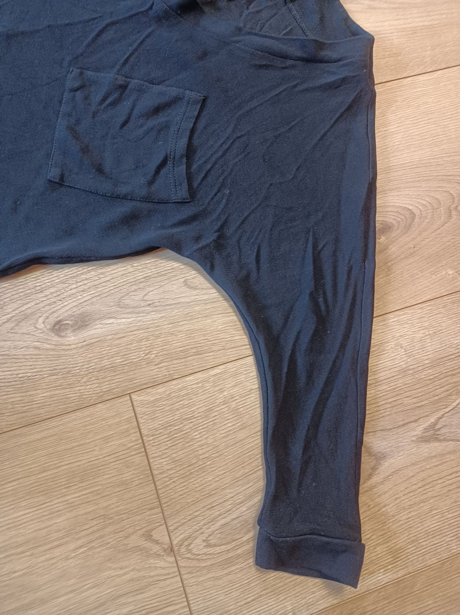Bluza bluzka damska czarna oversize sportowa kieszeń rozmiar 38-40 M-L