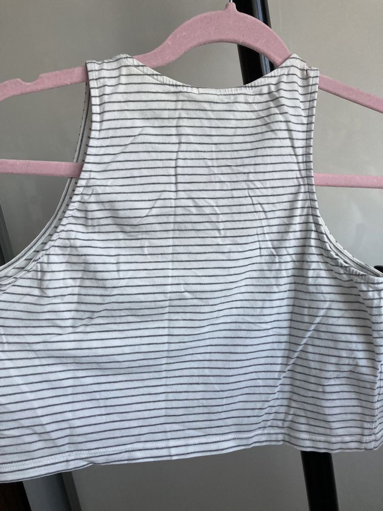 Biały top w paski z H&M Divided