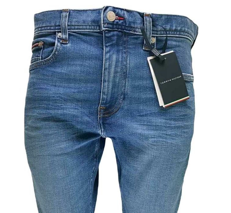 Męskie jeansy Tommy Hilfiger Bleecker - Slim Fit nowe oryg. - W33/L30