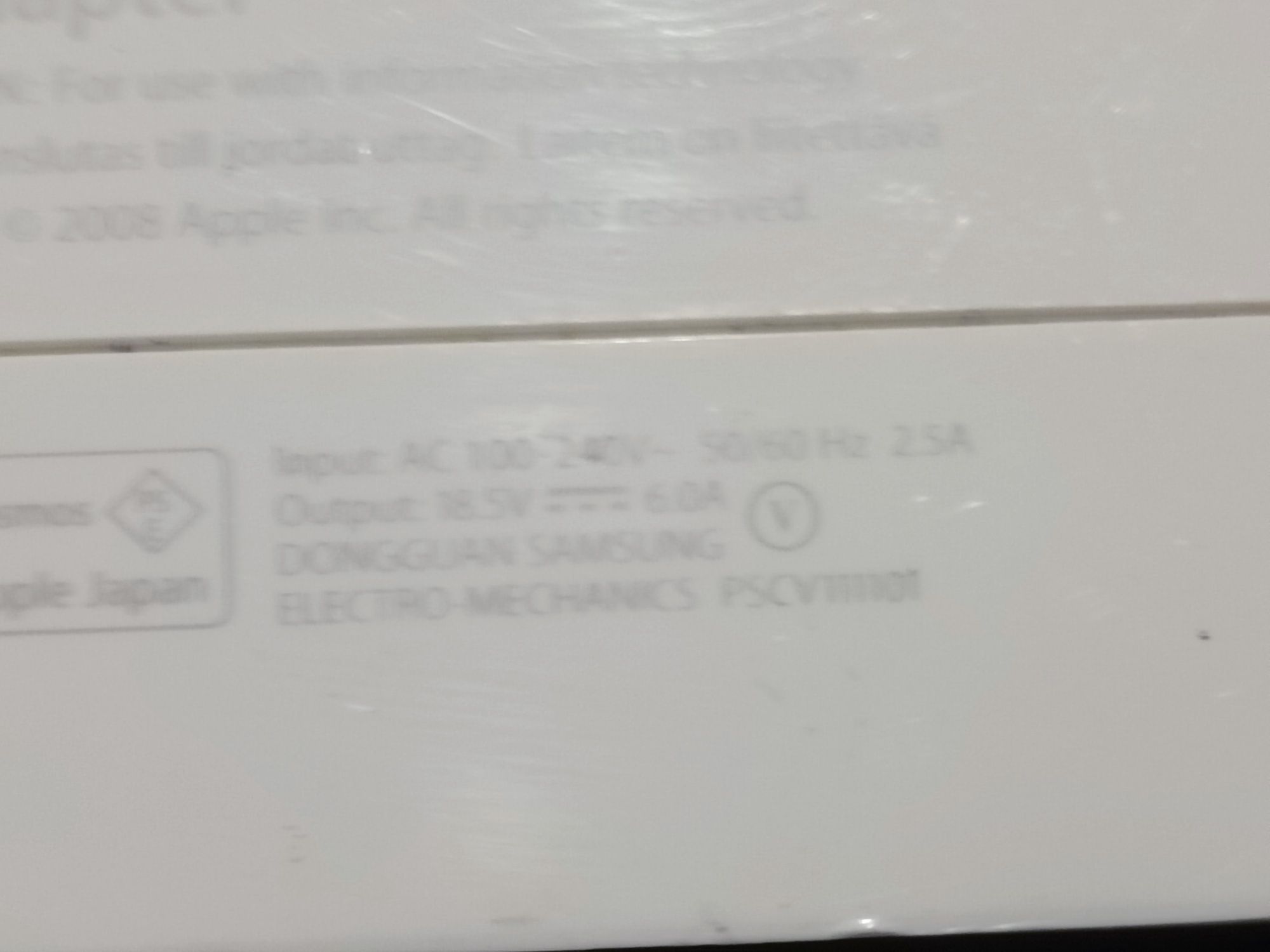 Oryginalny zasilacz Mac mini  A1188 18,5V 6A 110W
