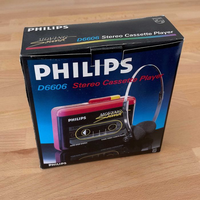 Peça Vintage - Leitor de Cassetes Portátil Philips D6606