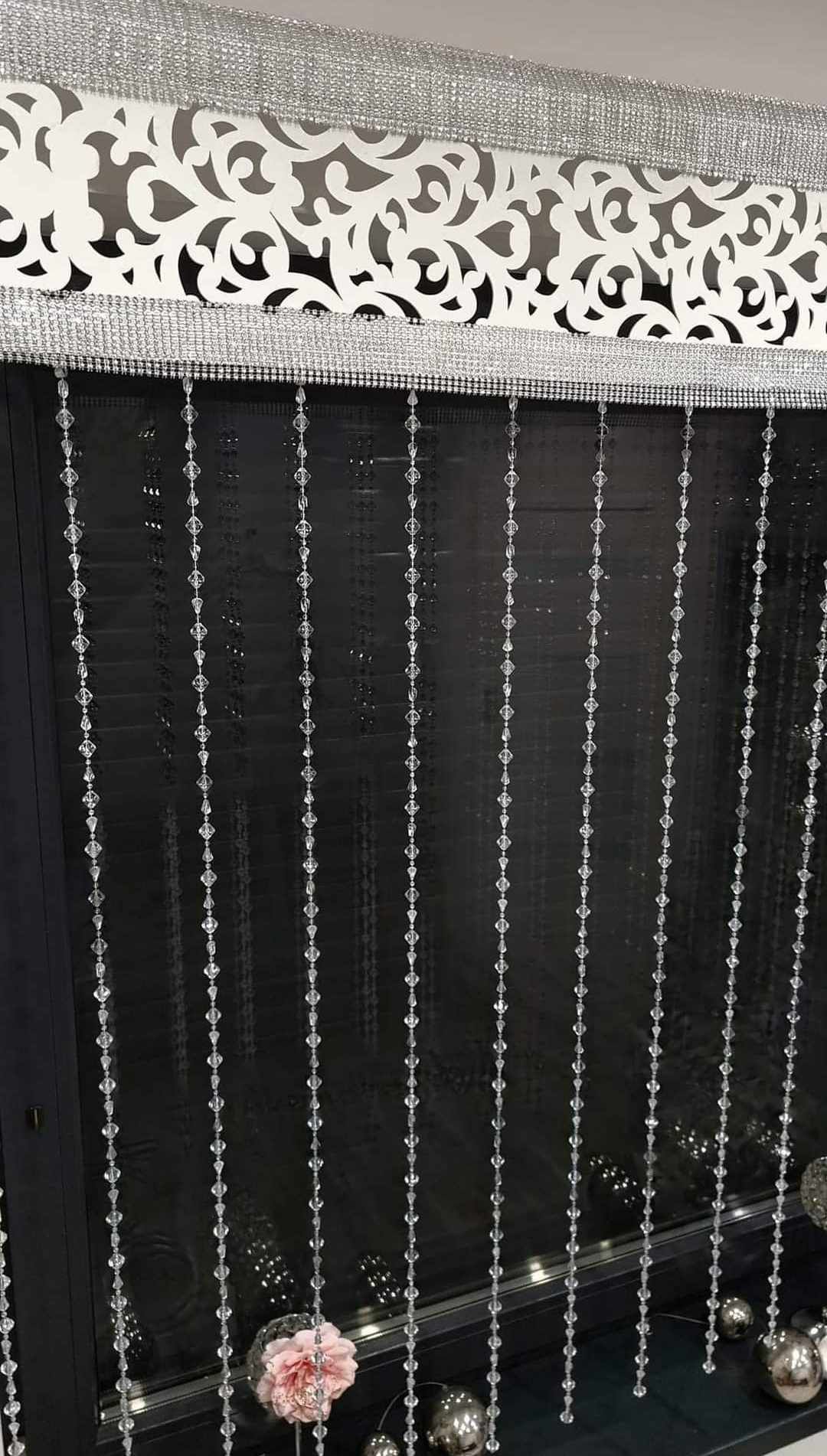 Panel czarny biały 100x120cm firanka