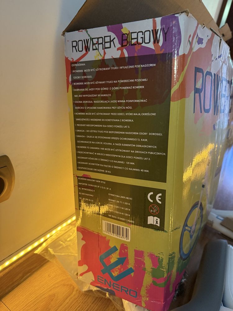 Rowerek BIEGOWY 12” enero NOWY!!
