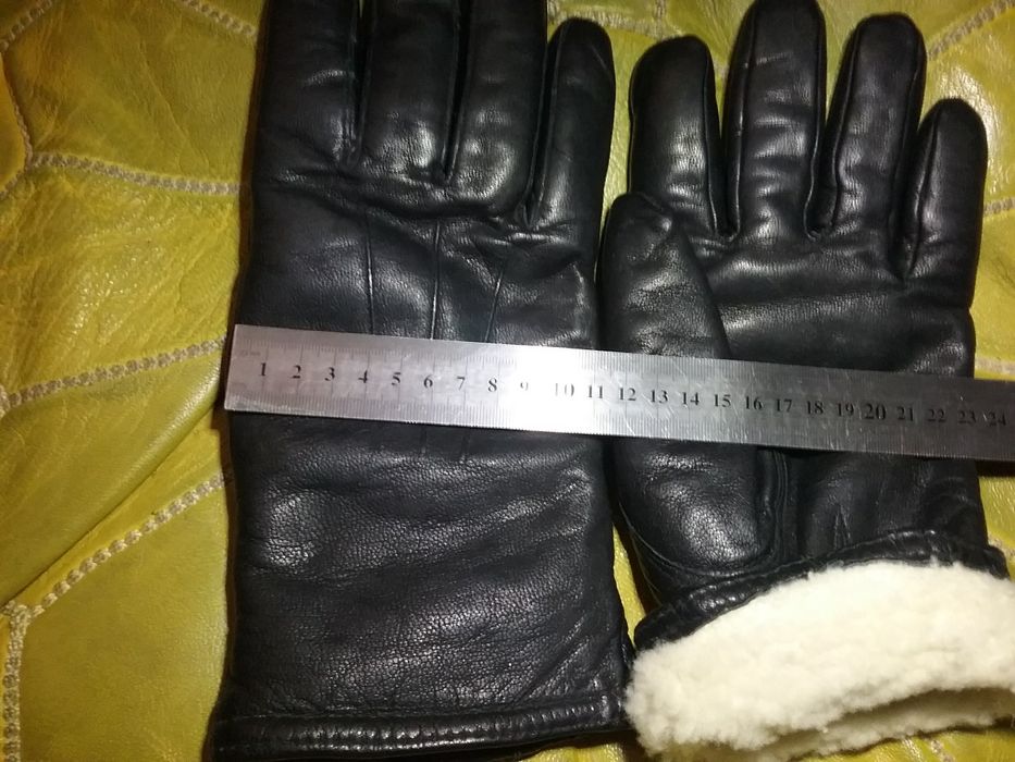 Перчатки ссср кожа, новые Варежки мех, Рукавицы  овчина, Рукавички